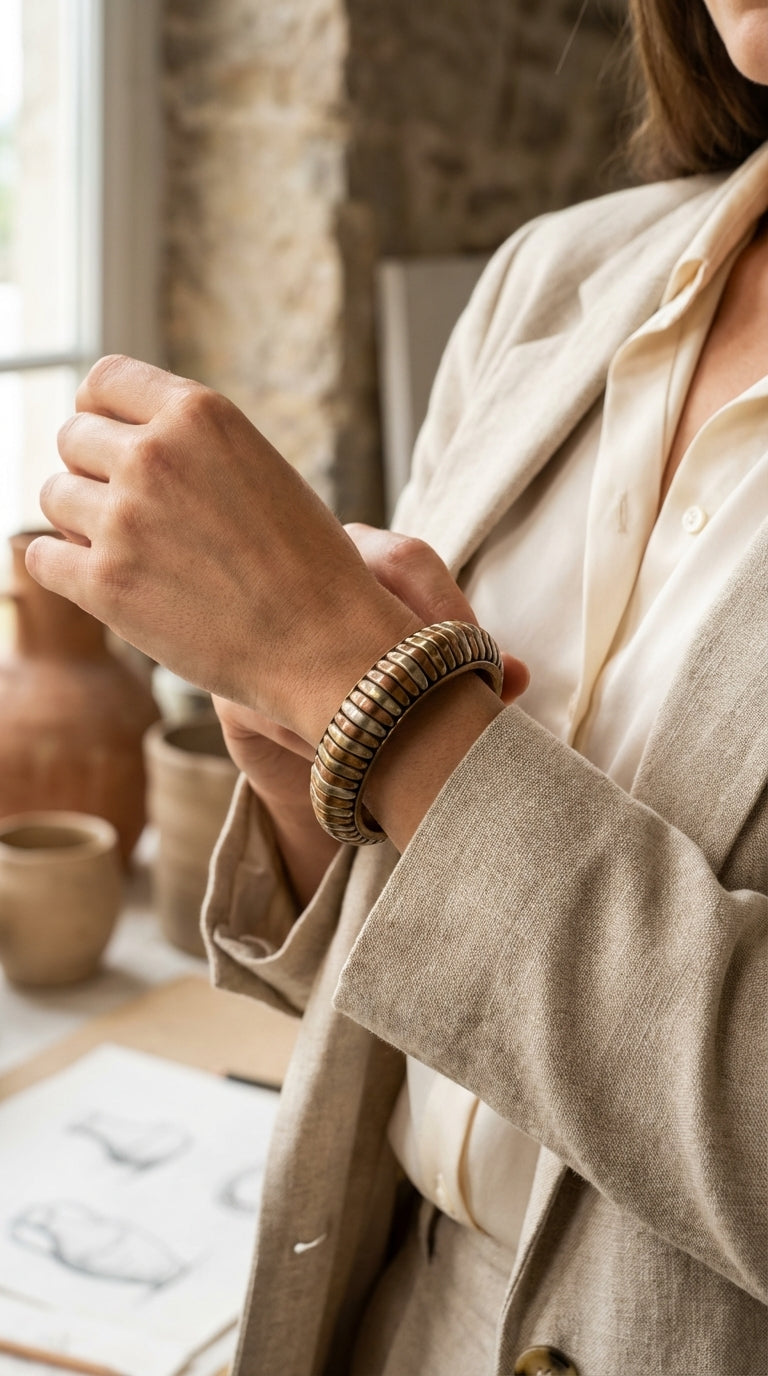 Triple Ripple Bangle - lifestyle shot