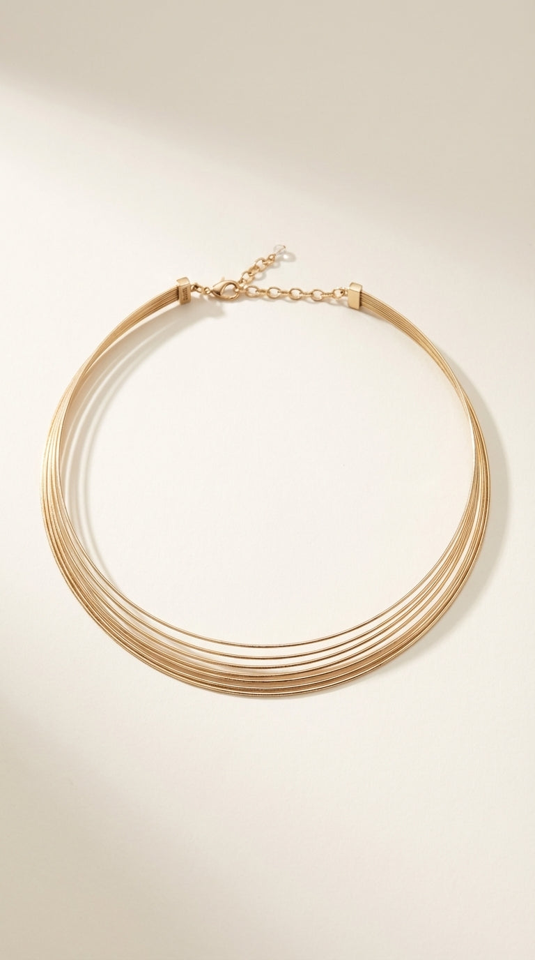 Gold Is My Neutral Collar - studio shot