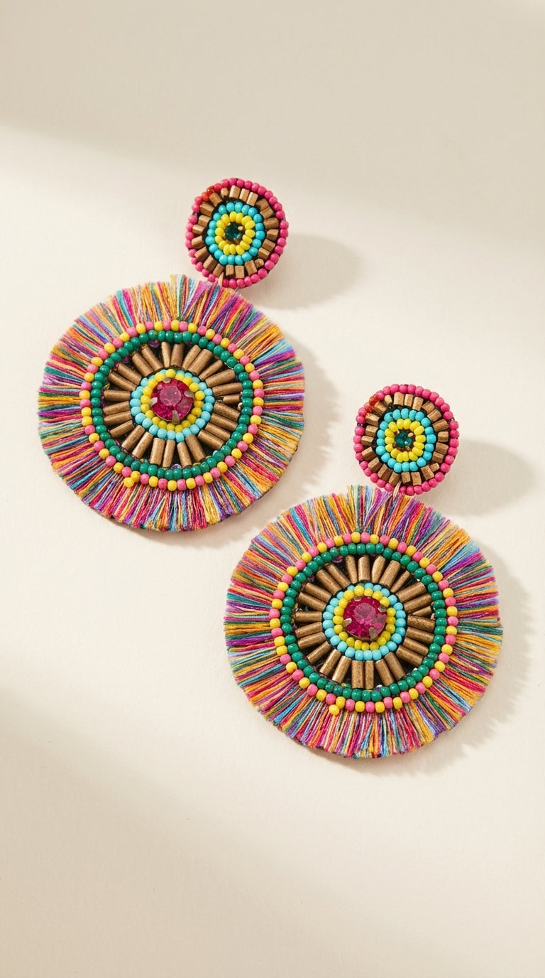 The Viva La Fringe Earrings - studio shot