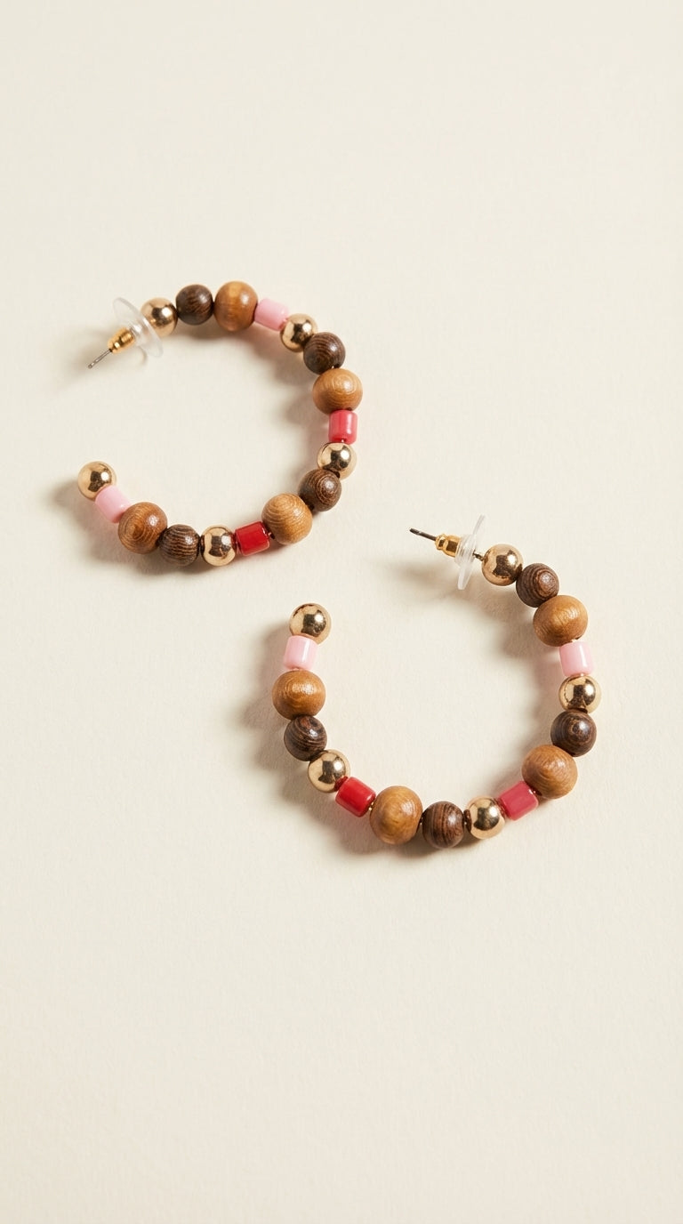 The Beadnik Hoop Earrings - studio shot